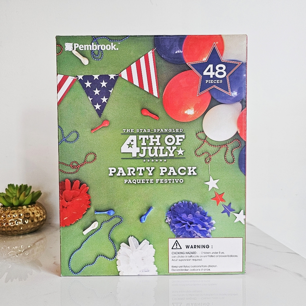 NEW 4Th of July 48 Pieces Party Pack The Star Spangled, Pembrook Aldi